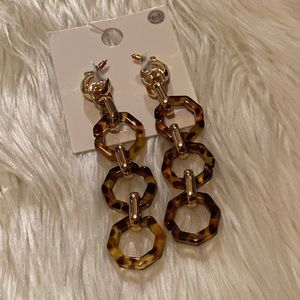 Forever21 Tortoiseshell Drop Earrings